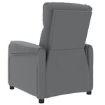 vidaXL Fauteuil inclinable Gris Similicuir