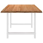 vidaXL Table à manger marron clair bois de chêne massif rectangulaire