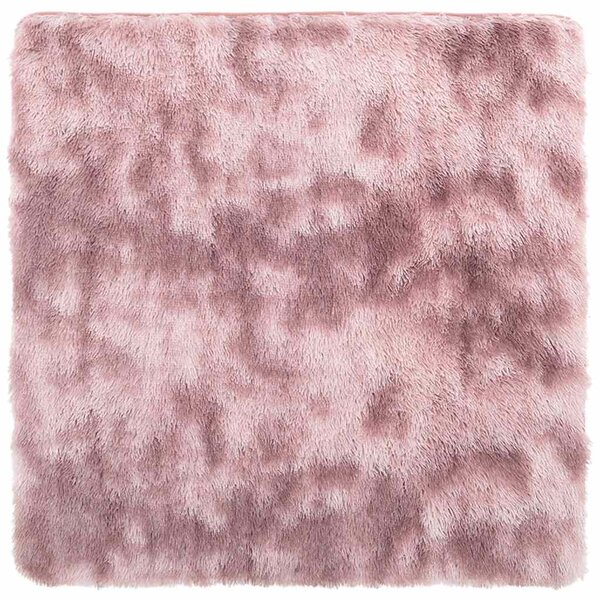 vidaXL Tapis Shaggy à poils longs NAVARRA rose poudré 120x120 cm