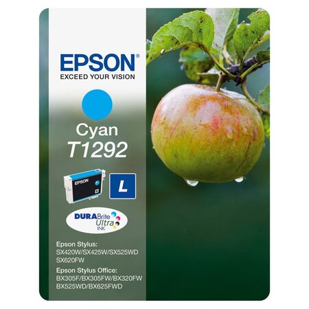 Cartouche d'encre epson pomme t1292 (cyan)