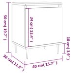vidaXL Table de chevet sonoma gris 40x30x50 cm bois d'ingénierie