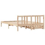 vidaXL Cadre de lit sans matelas 135x190 cm bois de pin massif