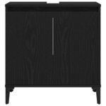 vidaXL Meuble de Lavabo de Salle de Bain Chêne noir 58 x 33 x 60 cm