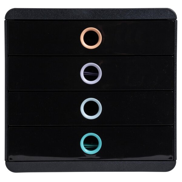 Module De Classement Pop-box 4 Tiroirs Aquarel - Couleurs Assorties - Exacompta