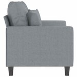 vidaXL Canapé à 2 places Gris clair 120 cm Tissu