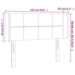 vidaXL Tête de lit à LED Vert foncé 103x16x78/88 cm Velours