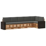 vidaXL Ensemble de canapés d'extérieur 6 pc Naturel et Anthracite
