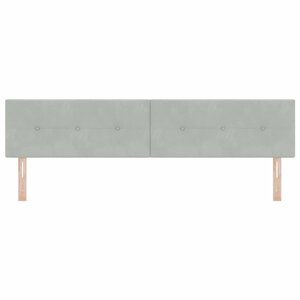 vidaXL Tête de lit avec tête de lit Gris clair 200 cm Cuir synthétique