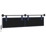 vidaXL Tête de lit suspendue Avec lumière LED Bleu police Velours