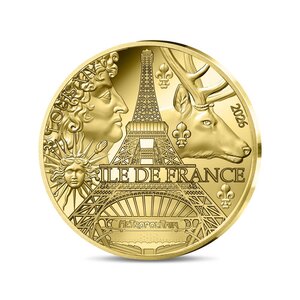 Collection des régions - Île de France Monnaie de 5€ Or  1/2g