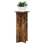 vidaXL Support de Plante 2 pièces Chêne fumé 40 x 40 x 80 cm