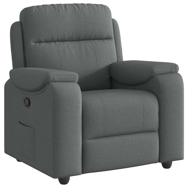 vidaXL Fauteuil inclinable Gris foncé Tissu