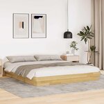vidaXL Cadre de lit sans matelas 180x200 cm bois massif de chêne