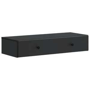 vidaXL Table d'appoint murale Noir 87 5 x 34 5 x 17 cm