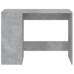 Bureau table poste de travail meuble d'ordinateur informatique étude 102 x 50 x 75 cm bois d'ingénierie gris 02_0023831