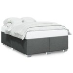 vidaXL Cadre de lit sans matelas gris foncé 160x200 cm tissu