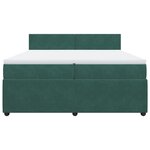 vidaXL Sommier à lattes de lit et matelas Vert foncé 200x200cm Velours