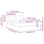 vidaXL Lit avec rangement et LED Crème 140 x 190 cm Polyester