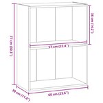 vidaXL Bibliothèque chêne fumé 60x30x77 cm bois d'ingénierie