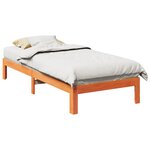 vidaXL Cadre de lit sans matelas cire marron 80x200 cm bois pin massif