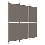 vidaXL Cloison de séparation 3 panneaux Anthracite 150x220 cm Tissu