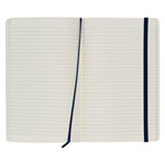 Carnet piqué moleskine souple bleu 13 x 21 cm - ivoire ligné - 192 pages - bleu nuit