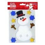 Stickers gel Noël pour fenêtre - Bonhomme de Neige minimaliste