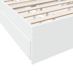 vidaXL Cadre de lit avec tiroirs sans matelas blanc 75x190 cm