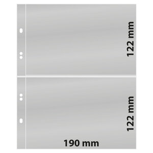 Feuilles Multi Collect Lindner transparentes à 2 bandes pour blocs feuillets.