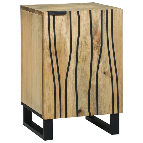 vidaXL Meuble de Salle de Bain 38x33 5x58 cm en Bois Massif de Mangue et Bois Ingénieré