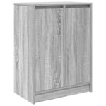 vidaXL Armoire à chaussures sonoma gris 57x34x76 cm bois d'ingénierie