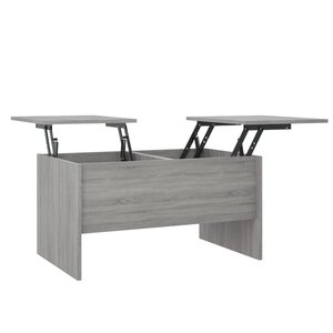 vidaXL Table basse sonoma gris 80x50x42 5 cm bois d'ingénierie