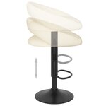 vidaXL Tabourets de bar lot de 2 crème velours