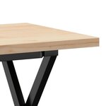 vidaXL Table basse cadre en X 100x50x45 5 cm bois de pin massif acier