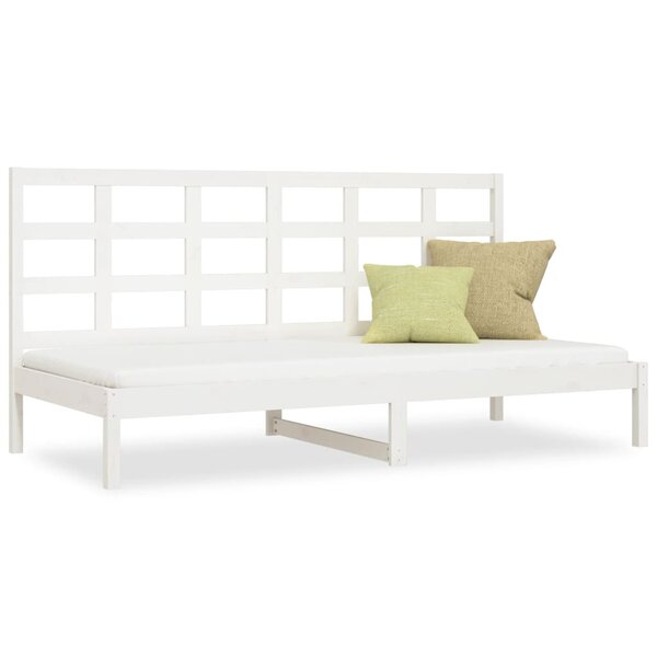 vidaXL Lit de jour Blanc 80x200 cm Bois de pin massif
