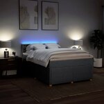 vidaXL Sommier à lattes de lit avec matelas Gris clair 160x200cm Tissu