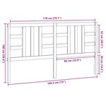 vidaXL Tête de lit Gris 186x4x100 cm Bois massif de pin