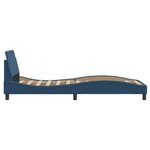 vidaXL Cadre de lit avec tête de lit Dover bleu 90x200 cm tissu