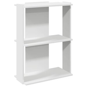 vidaXL Bibliothèque à 3 niveaux blanc 60x30x80 cm bois d'ingénierie