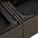 vidaXL Salon de jardin 9 Pièces avec coussins noir résine tressée