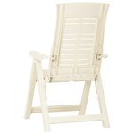 vidaXL Chaises inclinables de jardin 2 Pièces Plastique Blanc