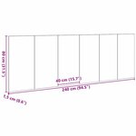 vidaXL Tête de lit murale en chêne noir 240x1 5x80 cm en bois d'ingénierie