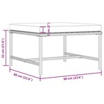 vidaXL Repose-pied sectionnel avec coussin Gris Résine tressée