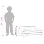 vidaXL Canapé pour enfants rose 70x45x30 cm velours