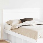 vidaXL Tête de lit avec tête de lit Blanc 140 cm Bois d'ingénierie