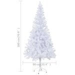 vidaXL Arbre de Noël artificiel pré-éclairé/support 180cm 620 branches