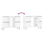vidaXL Armoire de salle de bain blanc brillant 80x33x60 cm