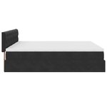 VidaXL Cadre de lit ottoman avec matelas noir 160x200 cm velours