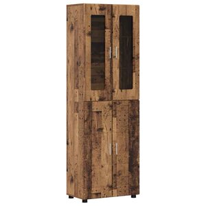 vidaXL Haut Armoire avec étagère FLORIN Bois ancien 60 x 35 x 182 cm