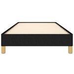 vidaXL Cadre de lit sans matelas noir 90x200 cm tissu